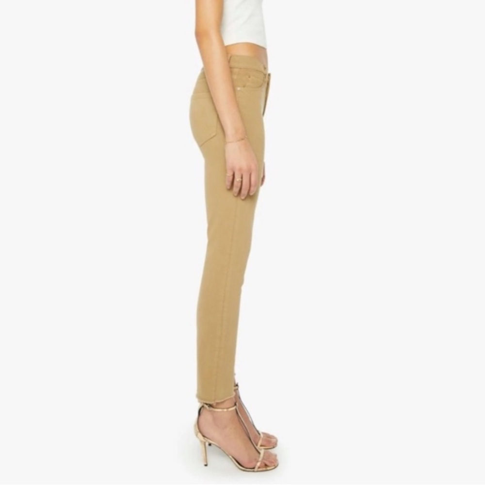 Mother Mid Rise Dazzler Ankle Fray Prairie Sand 26 - Picture 5 of 15